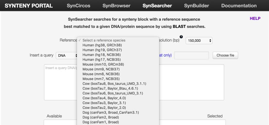 3. SynSearcher SynSearcher searches for a synteny block with a
