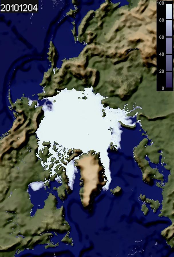 Arctic sea ice area as of 4.