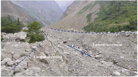P. -C.SU, F WEI, Z. CHENG & J. LIU Fig. 14 - Debris flow deposits in downstream reach of Mozi gully Fig.