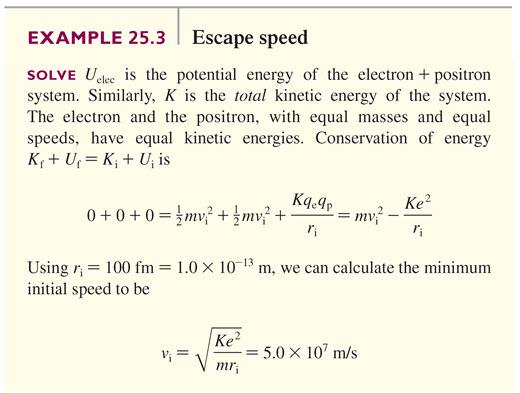 Example 25.3 Escape Speed Slide 25-49 Example 25.