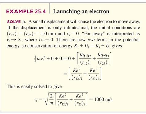Example 25.4 Launching an Electron Slide 25-55 The Potential Energy of a Dipole Consider a dipole in a uniform electric field.