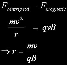 Motion of Charged Particles in a Uniform Magnetic Field Question: (a) The sketch shows a particle of mass, m, and charge, q, projected with a velocity, v, on a plane at right-angles to a uniform
