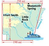 Approximate the area of Arkansas by finding the