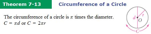 The number pi (π) is the ratio of the circumference of a circle to its diameter.