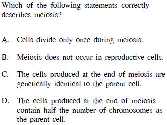 of meiosis how many
