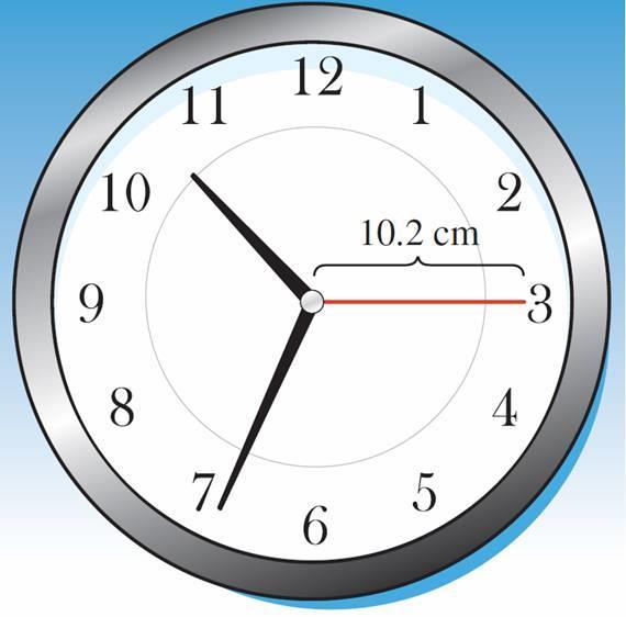 Example 6 Finding Linear Speed The second hand of a clock is 10.