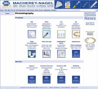 MACEREY-NAGEL on the internet Visit our Chromatography pages