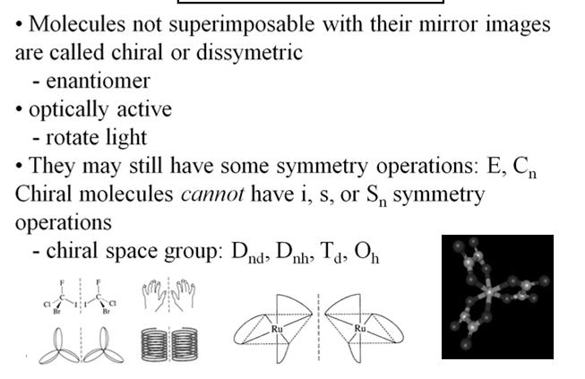 Vertical or Dihedral Mirror Planes and S 2n Axes 67 68 Application of Symmetry Construction and labeling