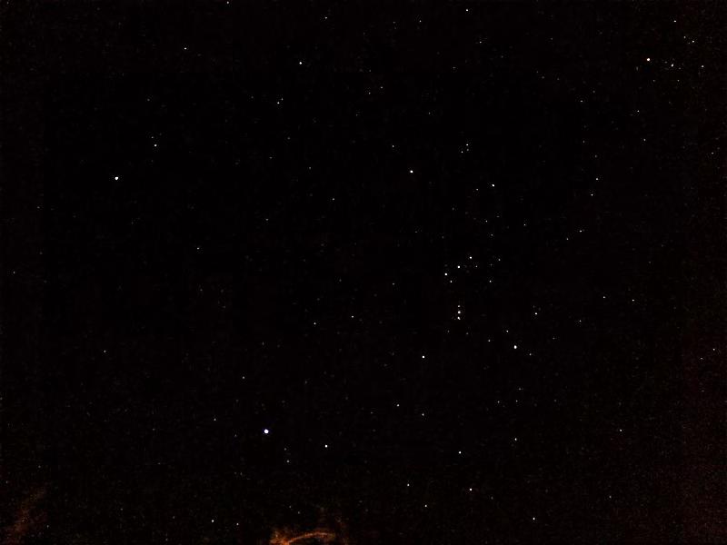The following photograph of Sirius and Orion taken at an Oracle State Park event by Mike Weasner