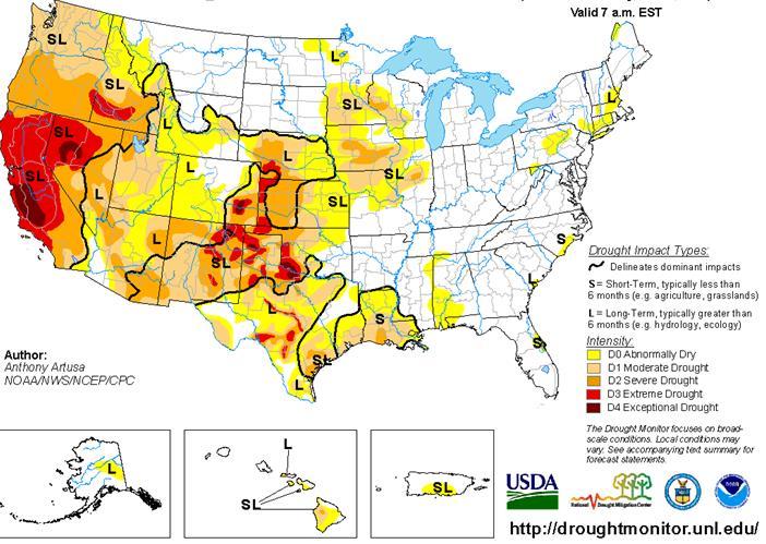 U.S. Drought Monitor as of February 4 d http://www.cpc.