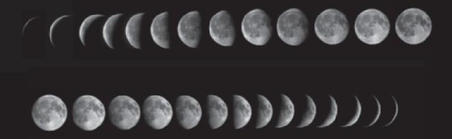 the phases of the Moon.
