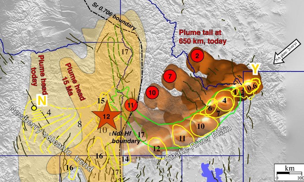 Palaeogeography Plate tectonics Yellowstone hotspot