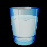 Both cups of water are at the same temperature Which has a