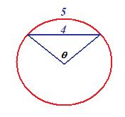 9. I the digrm the rc of the circle hs legth 5 d the chord hs legth 4.