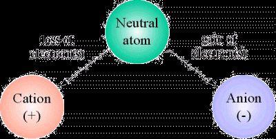 Ion: an atom that has a positive or negative charge. Positive and Negative atoms form when they lose or gain valence electrons.