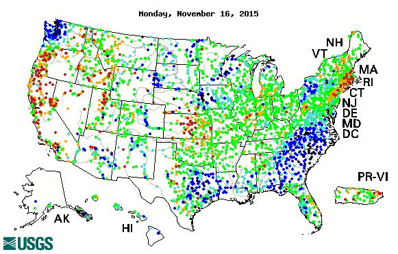 7-Day Average Streamflow Wednesday, 18 Nov.