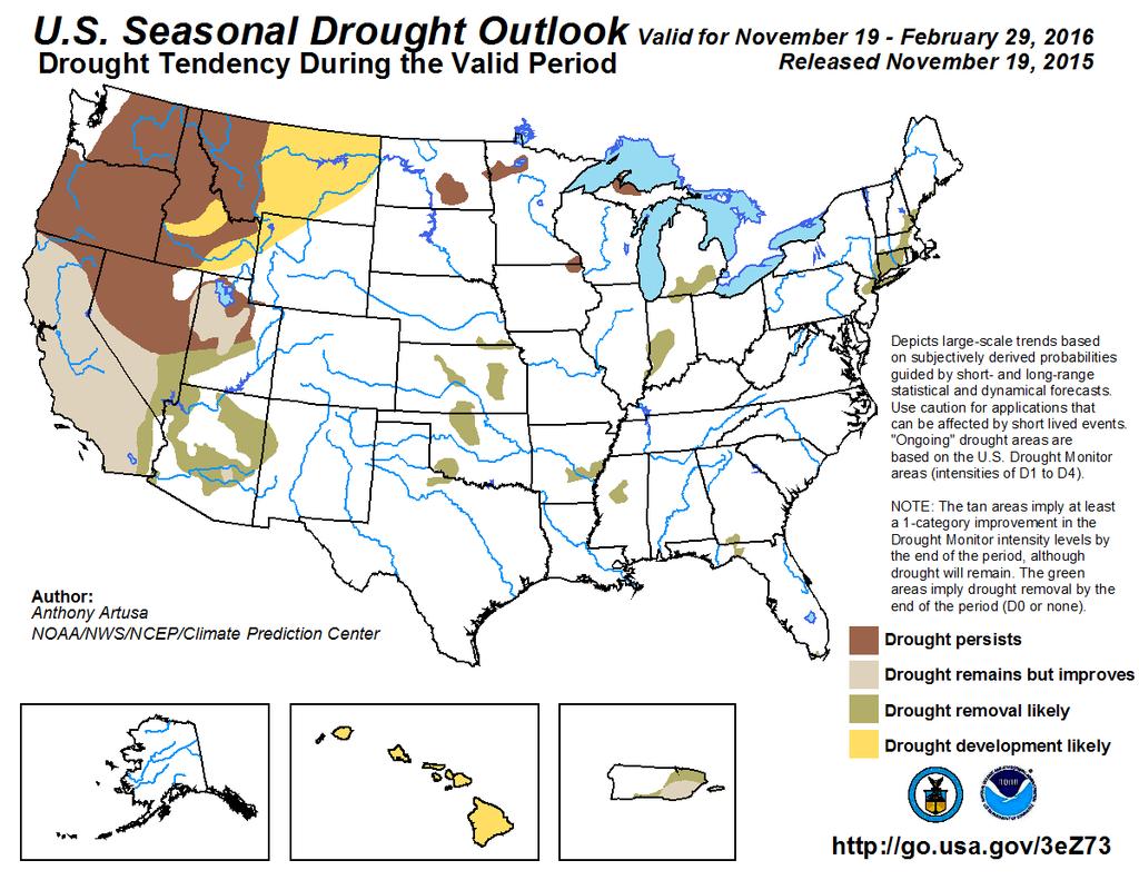 Drought Outlook through 29 Feb. http://www.cpc.ncep.