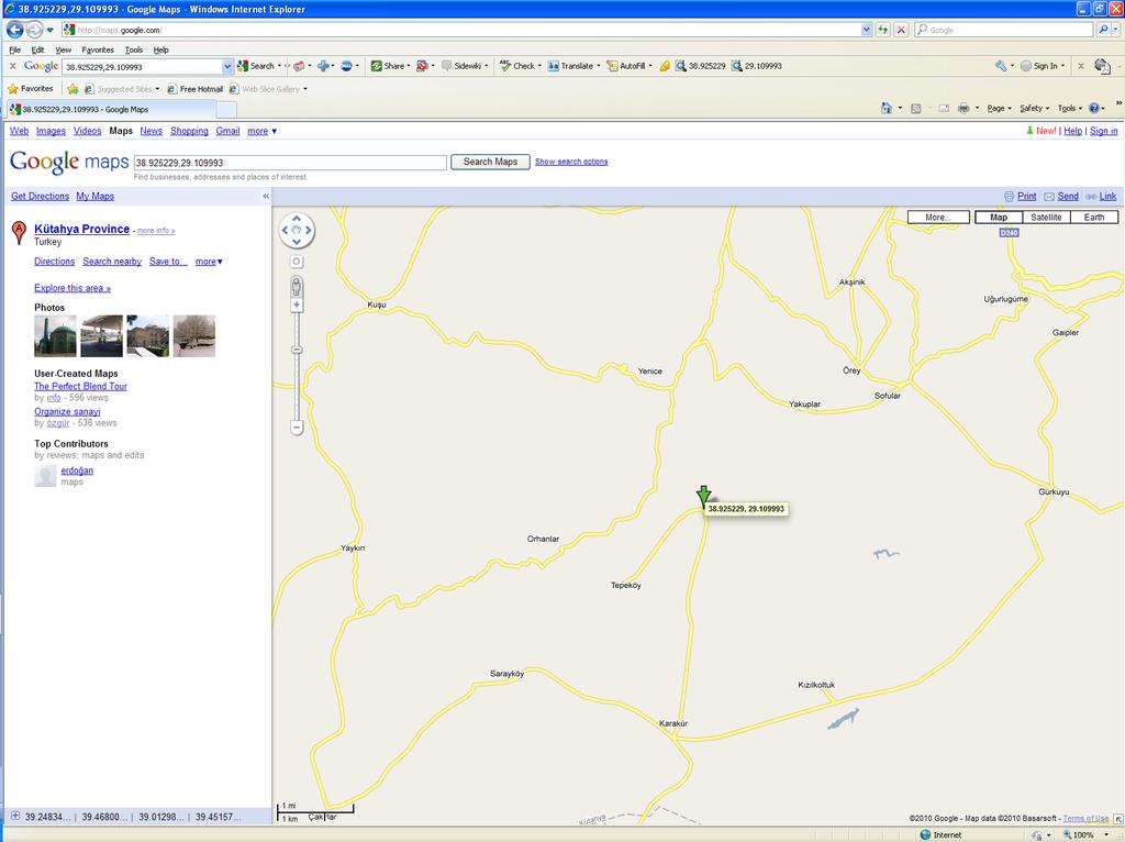 Figure 26: Here is a screen shot of Google Maps used to reference the image in ArcMap.