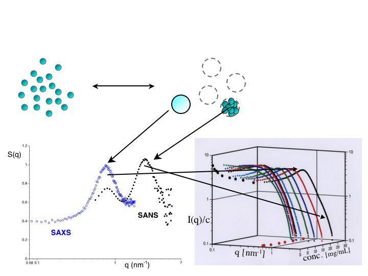 Stable clusters also observed in aqueous protein solutions (without added salt) Aggr.