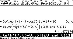 05 s Grphicl solution (All TIs) TI-89/ 92/ Voyge 200 Only one solution found lgericlly To find the other solutions, use numericl solve, shifting the