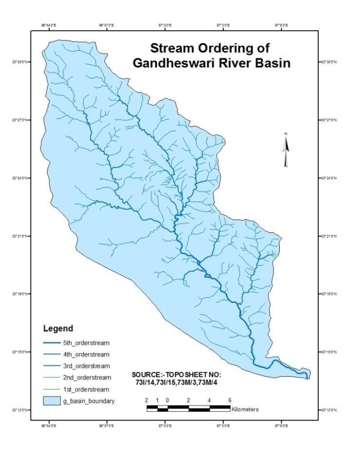 52). Figure No. 3 Streams Order of Gandheswari River Basin 5.3.1.