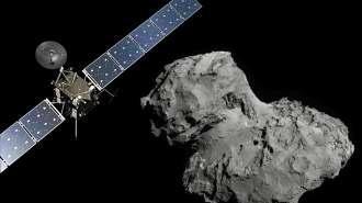 Perhaps the most well-known cometary mission was the recent Rosetta spacecraft visiting 67P/Churyumov-Gerasimenko, launched in 2004 and arriving in 2014.