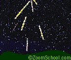 A meteor shower is a phenomenon in which many meteors fall