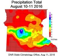 southeastern Minnesota *Defined as 6 or greater rains cover at least 1000