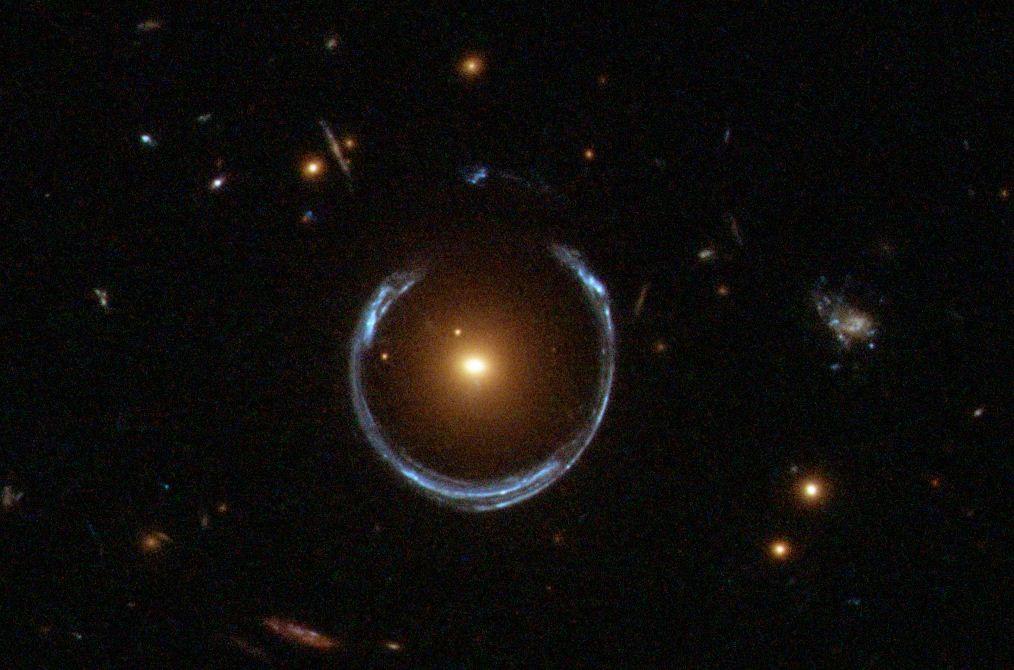 An Einstein Ring 10 The central 'lensing' elliptical galaxy is lensing a