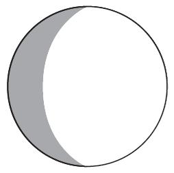 21. The diagram below shows the Moon at