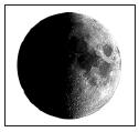 33. The diagram below shows the Moon at four positions in its