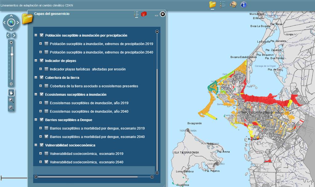Geovisor is a tool designed to support adaptation to climate change in local planning by