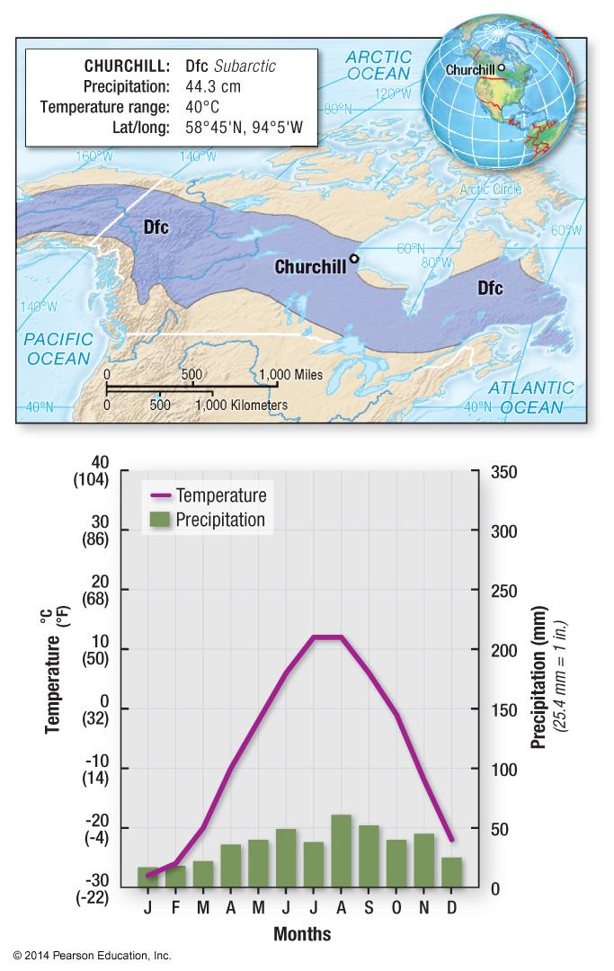Marine west-coast BWk = Mid-latitude desert BSk = Mid-latitude