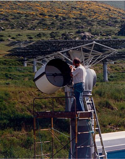 THEMISTOCLE-18 Detector Construction from 1988 to 1990 => 80 cm Ø mirror + fast XP2020 PMT + preamp + constant