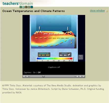 Teachers Domain video about oceans and climate http://www.