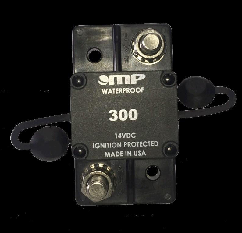 S e r i e s 1 7 2 2 5 t o 3 0 0 A m p r a t i n g s Higher amperage ratings NOT previously available in Hi Amp CB s For use in critical vehicle applications; up to 300A / 14VDC (max) Alternative