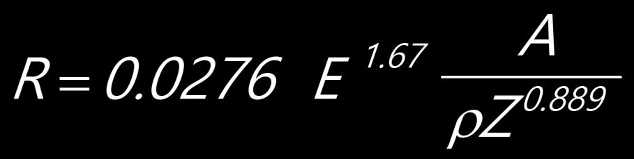 Electron interaction depth (range) 13 R : Kanaya-Okayama electron range E : beam energy A : atomic weight r : density Z : atomic number Electron range increases as E