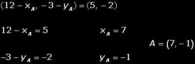 Example 2: The vector has the components (5, 2). Find the coordinates of A if the terminal point is known as B(12, 3).