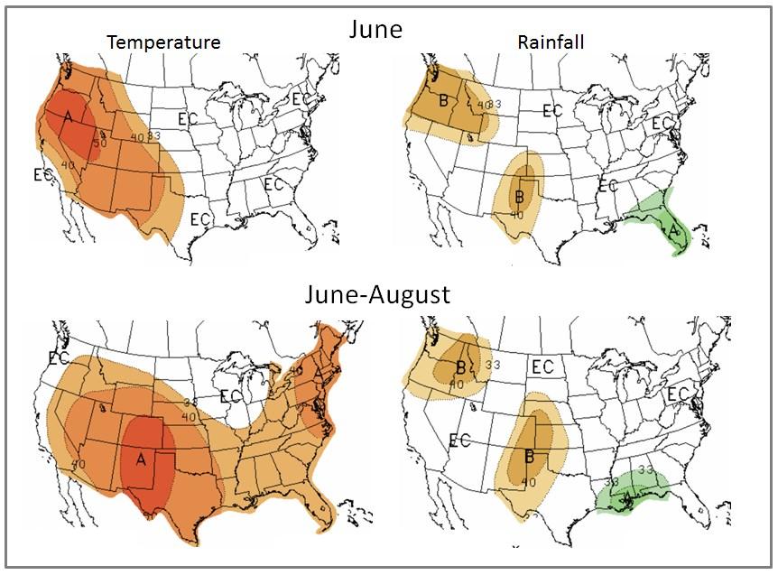 Drought Outlook June-July-August Upper