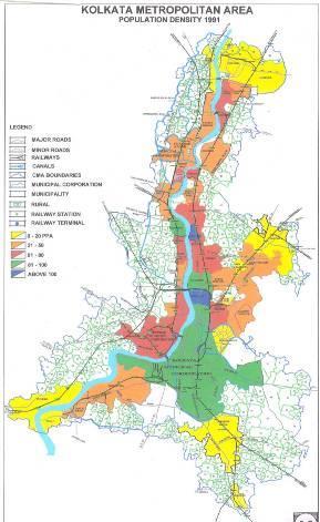 area, it is imperative to understand the variation in densities in the different parts of the metropolitan area.