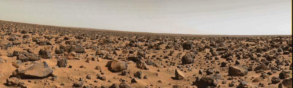 One of the first view of the martian landscape near