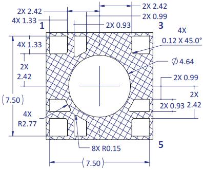 Recommended Solder Mask Layout (mm) Note for Figure 2b: 1. Unless otherwise noted, the tolerance = ± 0.20 mm.