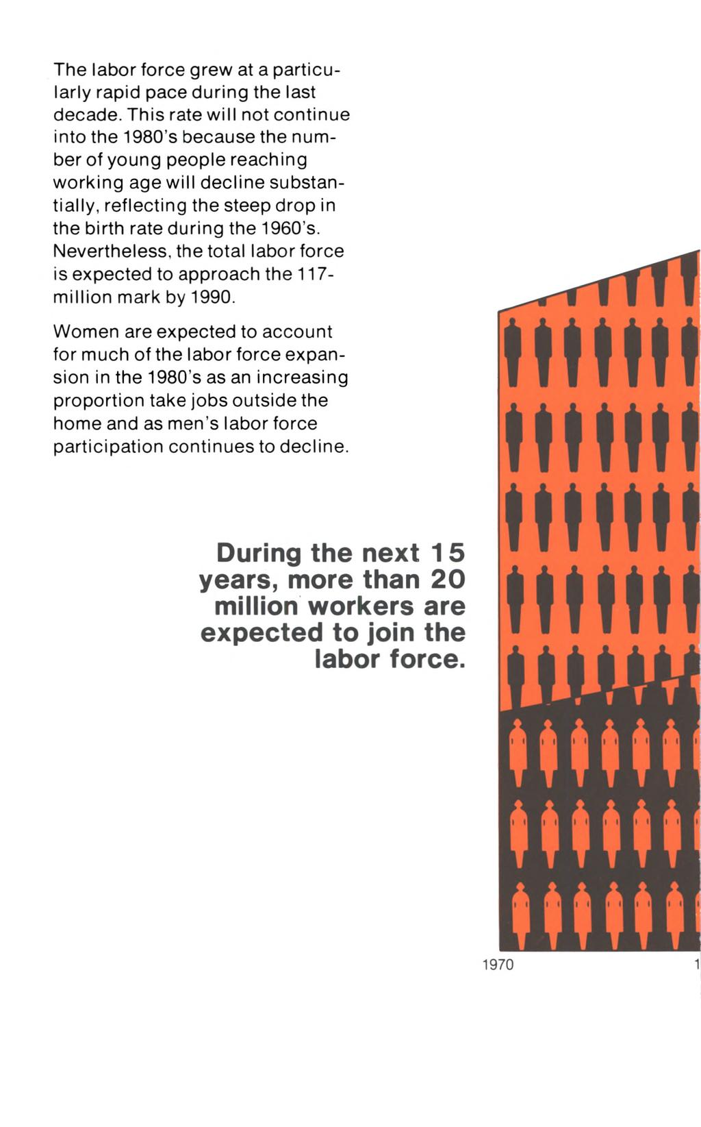The labor force grew at a particularly rapid pace during the last decade.