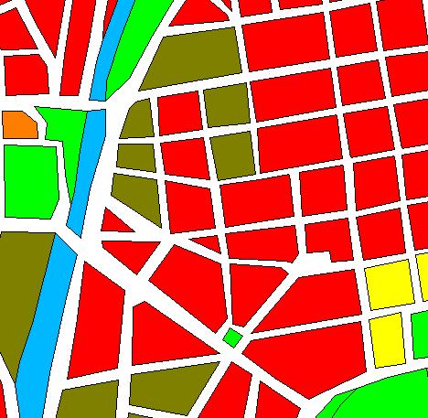 Map: City blocks SPATIAL AND NON-SPATIAL DATA SPATIAL DATA City blocks Land use