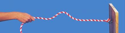 WAVE TYPES One of the simplest ways to demonstrate wave motion is to flip one end of a taut rope whose opposite end is fixed, as shown in Figure 9.