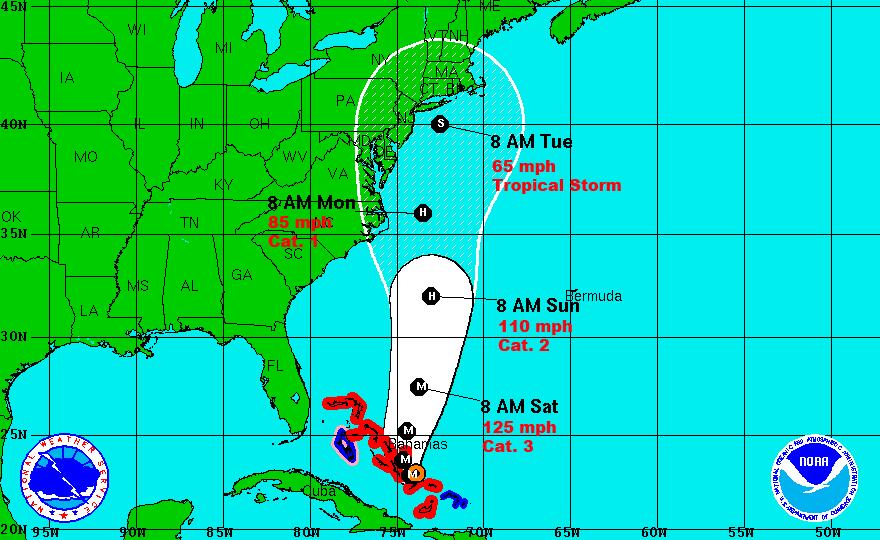 National Hurricane Center Forecast