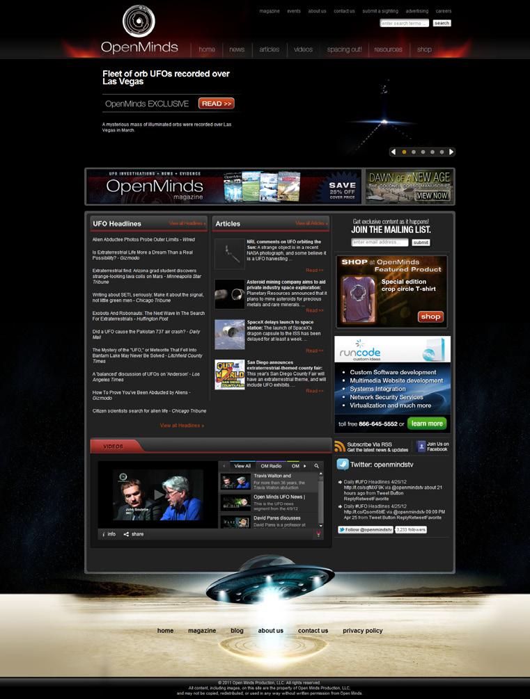OpenMinds.tv OpenMinds.tv: The Definitive Online UFO News Source OpenMinds.