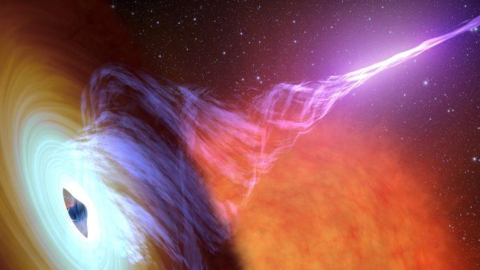 Plasma Jets (Fuel for new stars?) Black holes are not all powerful celestial objects which destroy and absorb everything.
