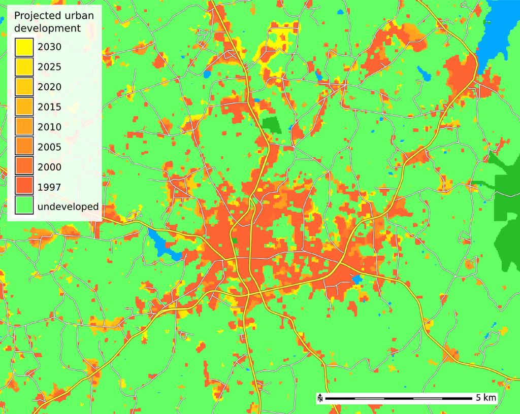 FUTURES FUTure Urban-Regional Environment Simulation (FUTURES) stochastic, patch-based land change model simulates urban growth model accounts for
