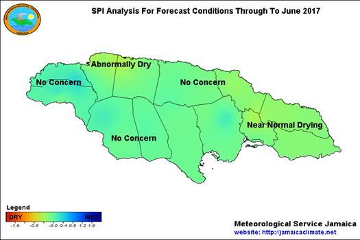 With this outlook, there should be no immediate concerns in many farming areas mainly in the south and extreme west of the island, however, for eastern and
